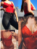Neon Lace Bodysuit-PS