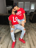 LOVE Printed T-shirt Couple