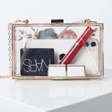 Transparent Gold Chain Bag