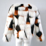 Faux Patchwork Coat