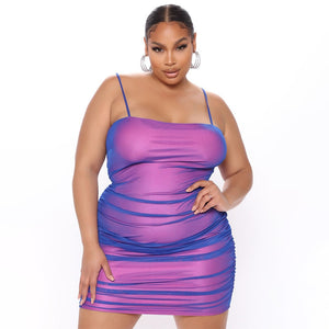 Two Toned Spagehtii Strap Dress-PS
