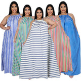 Sreiped Sleeveless Dress-PS