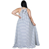 Sreiped Sleeveless Dress-PS