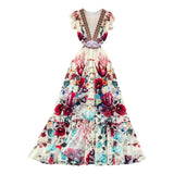 Single-Breasted A- line Maxi Dress