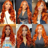 Ginger Body Wave 13x4 Lace Front Wig Pre Plucked