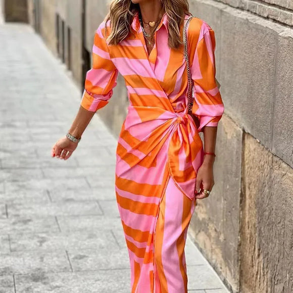 Print Wrap Dress- PS