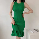 Fish Tail Leaf Design Dress