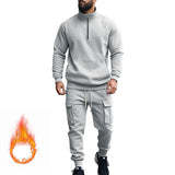 Mens 2pc sweatsuit with zipper