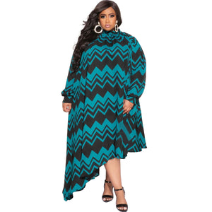 Long Sleeve Irregular Dress-PS