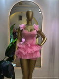 Ruffled U-Neck Sleeveless Dress