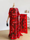Boho Caftan Dress With Scarf