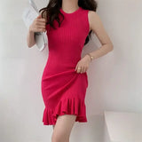 Fish Tail Leaf Design Dress