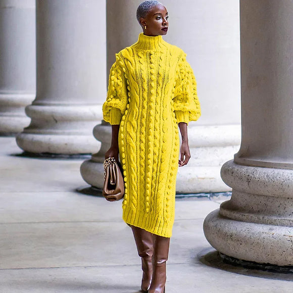Turtleneck Sweater Dress