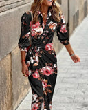 Print Wrap Dress- PS