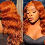 Ginger Body Wave 13x4 Lace Front Wig Pre Plucked