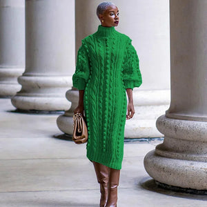 Turtleneck Sweater Dress