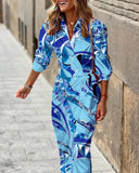 Print Wrap Dress- PS