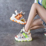 Mixed Color Platform Wedge Sandal