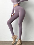 Seamless Elastic Knit Leggings - Fitness