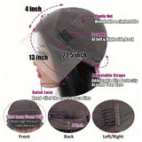 Ginger Body Wave 13x4 Lace Front Wig Pre Plucked