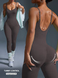 Seamless Jumpsuit Ribbed Legging Sleeveless 1pc
