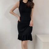 Fish Tail Leaf Design Dress