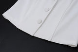 V-neck Vest Mini Pleated Skirt 2pc