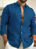 Long Sleeve Loose Lapel Beach Style Shirt