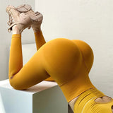 Seamless Elastic Knit Leggings - Fitness