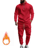 Mens 2pc sweatsuit with zipper