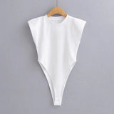 Padded Shoulder Bodysuit