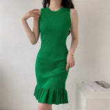 Fish Tail Leaf Design Dress