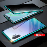Anti Privacy Magnetic Case For Samsung Galaxy S23 S21 S22 Ultra Case S20 FE S10E S9 S8 Plus A50 70 A51 A71 Note 20 10 9 8 Cover GREEN