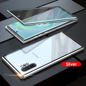 Anti Privacy Magnetic Case For Samsung Galaxy S23 S21 S22 Ultra Case S20 FE S10E S9 S8 Plus A50 70 A51 A71 Note 20 10 9 8 Cover SILVER