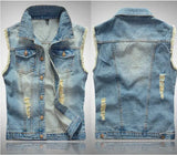 Ripped Denim Vests