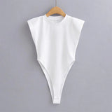 Padded Shoulder Bodysuit