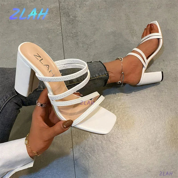 Rivet High Heel Open Toe Sandal