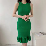 Fish Tail Leaf Design Dress