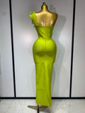 Elegant V Neck Appliques Maxi Long Dress