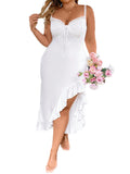 Spaghetti Strap Dress Sling V Neck- PS