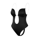Deep V-Neck Backless U Plunge Shaper Bodysuit