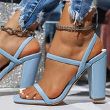 Thick Heel Open Toe Sandals