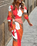 Print Wrap Dress- PS