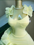 Ruffled U-Neck Sleeveless Dress