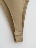 Padded Shoulder Bodysuit