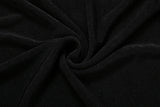 Turtleneck Velvet Ruched Tassel Hem Dress