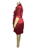 Short Sleeve Bandage Midi Dress-PS