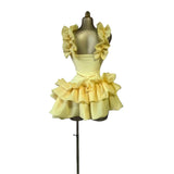 Ruffled U-Neck Sleeveless Dress
