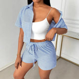 Striped 2pc Short Set