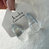 Transparent Teardrop Earrings